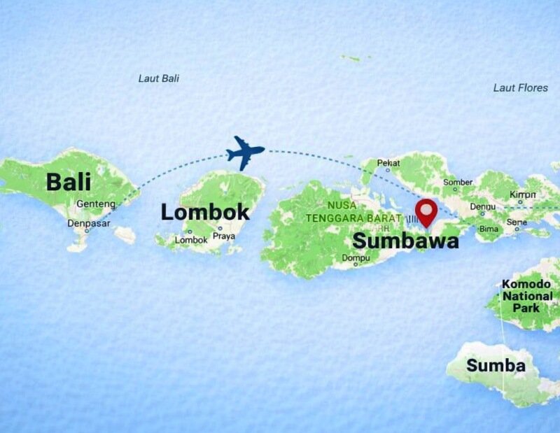map bali sumbawa indonesia