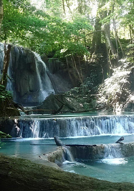 moyo island waterfall